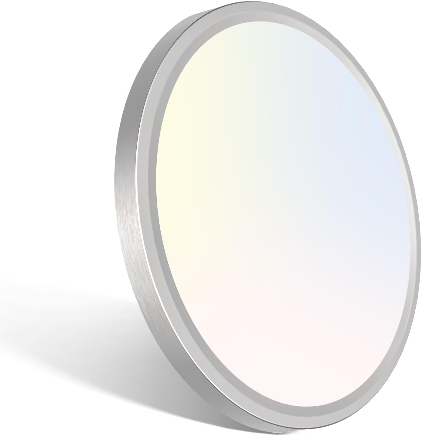 libtit 18CM Ceiling Light Flush Mount Brushed Nickel, 15W 1500LM Led Ceiling Light 3000K/4000K/6500K Color Options, Thin Flat Light Fixtures Ceiling Mount for Ceiling Bathroom Hallway Closet