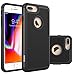 iPhone 8 Plus Case, iPhone 7 Plus Cover, OEAGO [Drop Protection] [Shock Proof] Hybrid Dual Layer Rubber Plastic Impact Defender Rugged Hard Case Shell for Apple iPhone 8 Plus / 7 Plus - Black