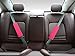 U&M 2pcs Seat Belt Covers, Soft Velvet Feel Car Belt Protector Shoulder Seatbelt Pad for Adults Youth Kids - Car, Truck, SUV, Airplane,Carmera Backpack Straps - by (Pink)