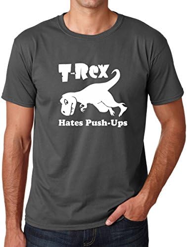 T-Rex Hates Push-Ups Exercise - Funny Workout Gift Men's T-Shirt