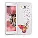 kwmobile Crystal TPU Silicone Case for > Samsung Galaxy A5 (version 2015) < in multicolor dark pink transparent Design butterflies bevy