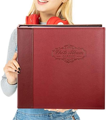 Golden State Art フォトアルバム レザーデザイン 40枚 自己粘着式 様々なサイズの