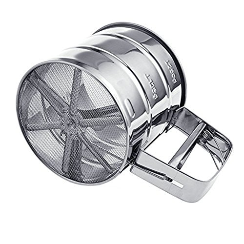Malida Stainless Steel Flour Sifter/ Sieve, Handheld sifters small