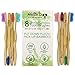 Bamboo Toothbrush - Pack of 8 Biodegradable Tooth Brush Set - Organic Eco-Friendly Moso Bamboo with Ergonomic Handles & Medium BPA Free Nylon Bristles (8 Pack)