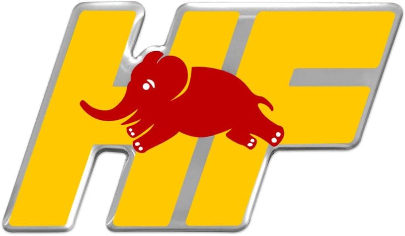 Lancia 21261 Official HF 3D Sticker Logo 60 x 35 mm, Yellow