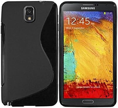 2010KHARIDO AE S LINE TPU Gel Silicone Rubber Soft CASE Cover for Samung Galaxy Note 3 Neo N7505 (Black)