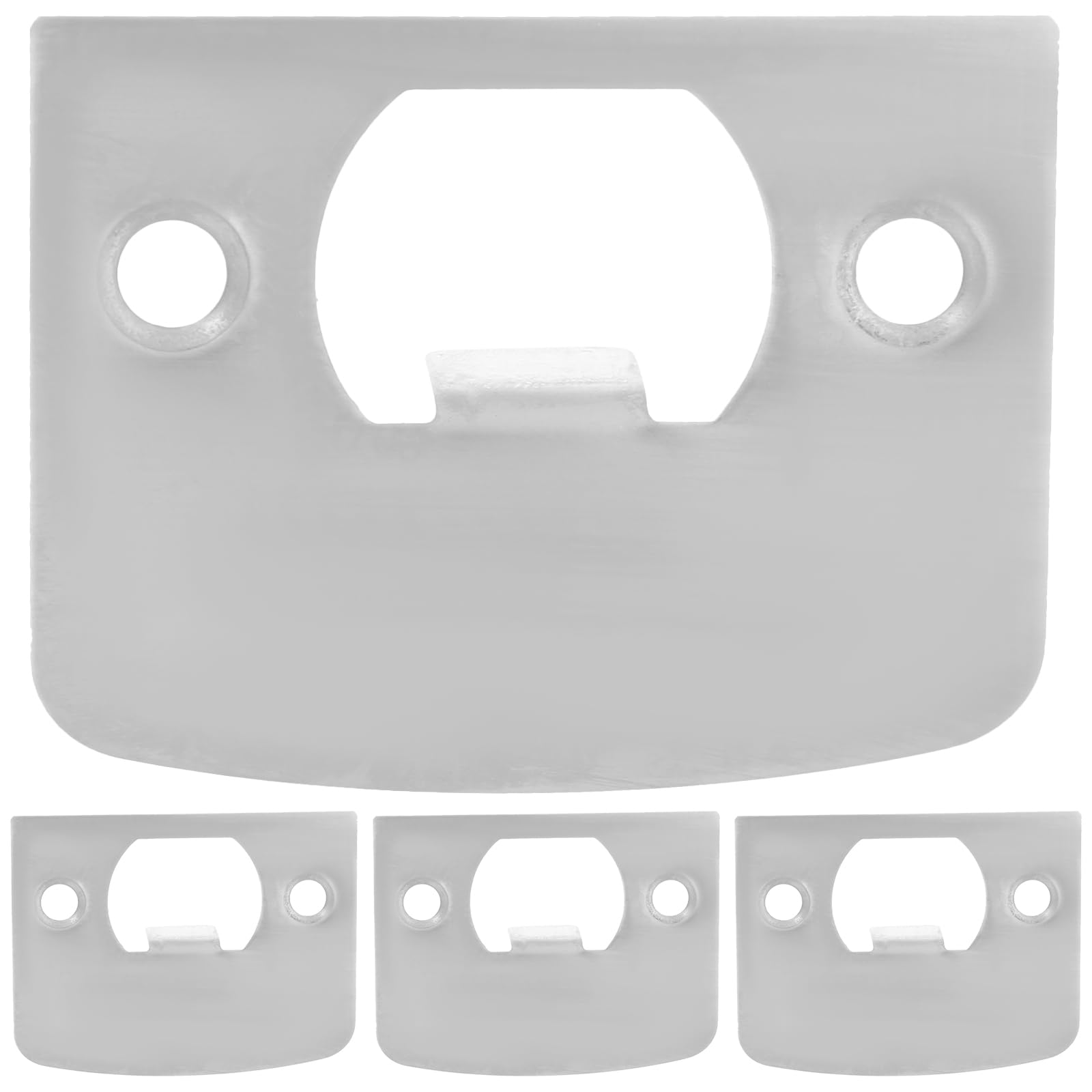 TOVINANNA Strike Plate,Stainless Steel Latch Door Frame Matching Screws Polished Door Latch Strike Plate Replacement Door Security Strike Plates for Wood Jamb Door Internal Door 2.75X1.57in
