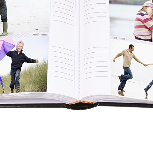 Black Sewn Photo Album - Holds 300 Photos - Fits Photos Size 4x6 inches - Ultra-Fine Tip Pen Included - Thumbnail 3