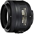 Nikon AF-S DX NIKKOR 35mm f/1.8G Lens with Auto Focus for Nikon DSLR Cameras, 2183, Black