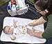 Diaper caddy organizer & changing pad- easy storage and portable for travel. Great for nursery room. Excellent baby shower gift set. Neutral unisex grey color