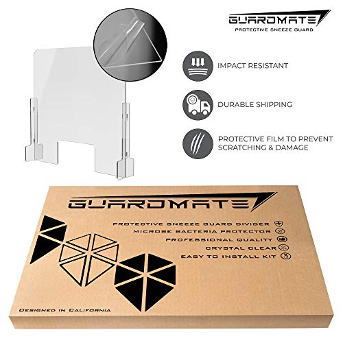 GUARDMATE Premium Plexiglass Shield Commercial Grade Sneeze Guard