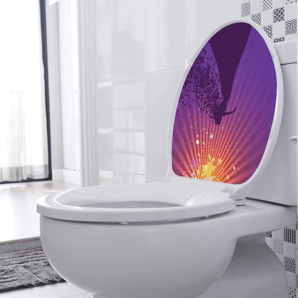 Toilet Decal Opera Singer Musical Notes Restroom Decor Art Decoration 8 x 11 Inch