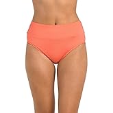24th & Ocean Womens High Waist Hipster Bikini Swimsuit Bottom