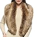 Dikoaina Extra Large Women's Faux Fur Collar for Winter Coat,Raccoon,120cm