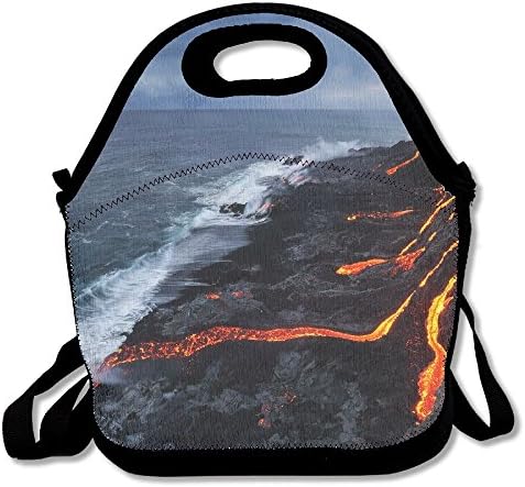 Nature Lava Sea Portable Carry Insulated Lunch Bag - Bento Bag - Large Reusable Lunch Tote Bags For Women, Teens, Girls, Kids, Baby, Adults