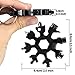 NEW Stainless Steel Snowflake Multi-Tool,18-in-1 Easy N Genius for Portable Keychain screwdriver Bottle opener Pocket Father'day Gift Incredible Tool Bicycle and Outdoor Camping EDC Tools (Black)