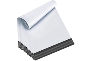 KORCCI White Poly Mailers 10x13in 100Pcs, Shipping Bag Envelope for Clothing, Self Strong Adhesive Mailing Envelopes for Business Suppliers, Flexible Secure Package, Waterproof, Tear Resistant Postal Bags