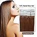 Fabwigs Tape In Human Hair Extensions - 16 18 20 22 24 Inch 20pcs 30g-70g Set - Silky Straight Skin Weft Human Remy Hair (16 Inch #6 Chestnut Brown)