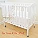 American Baby Company Heavenly Soft Minky Dot Portable and Mini-Crib Bumper, White Puff (Not for Crib), for Boys and Girls