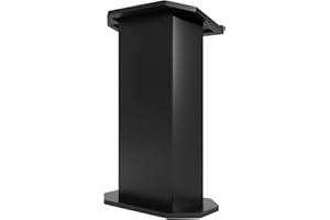 MECPRAMY Wood Podium,Compact Podium Stand,15MM Particle Board,Pulpit with Storage,Mic Stand Space,Easy Installation Wooden Lectern for Restaurants,Churches,Seminars and Schools