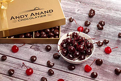 Andy Anand’s California Dark Chocolate Covered Cherries for Birthday, Valentine Day, Gourmet Christmas Holiday Food Gift Basket, Thanksgiving, Mothers Fathers Day, Get Well Gift (2lb)