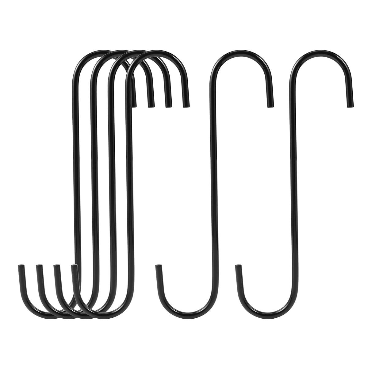 VILLCASE Large Stainless Steel S Hooks 8 Inch Heavy Duty Portable Hangers for Kitchen Home Organization Clothes Plants and DIY Storage