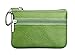 ETIAL Womens Genuine Leather Zip Mini Coin Purse w/Key Ring Green