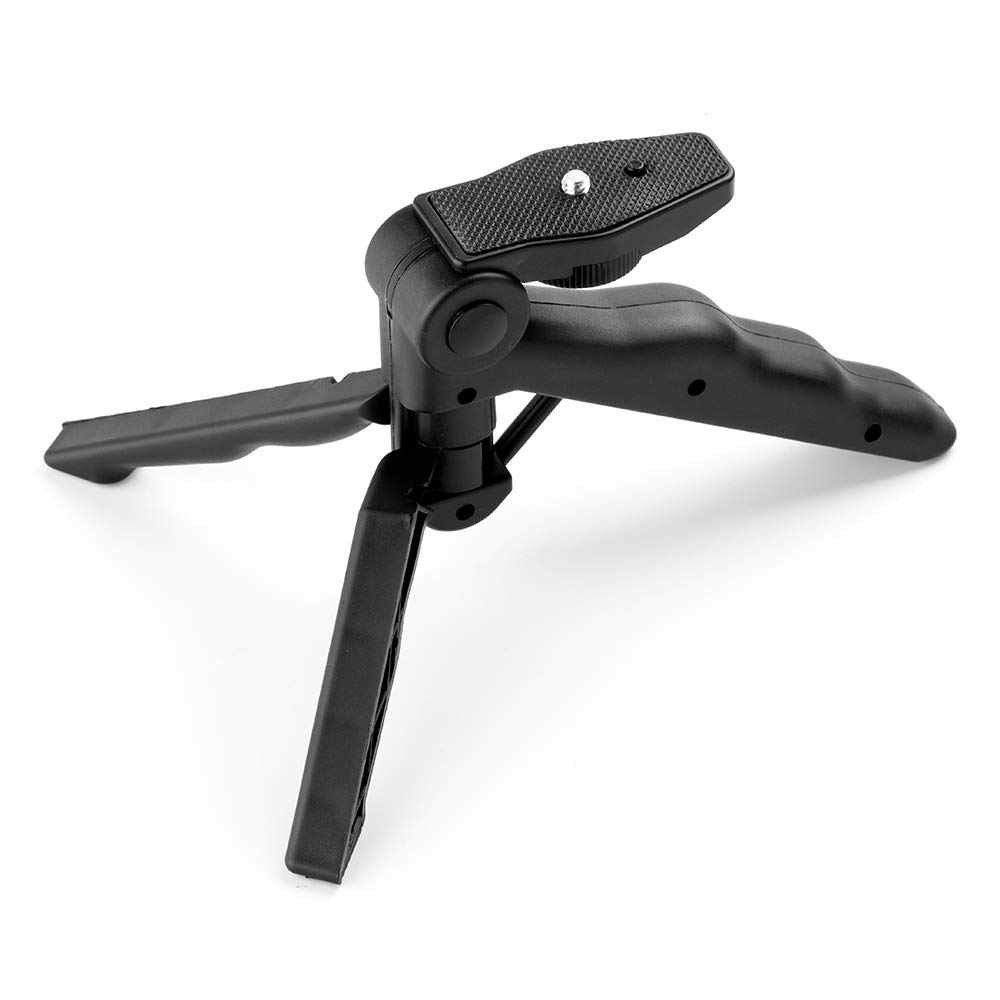 Fotover Universal Durable Mini Lightweight Table Top Camera Tripod Stand and Grip Stabilizer with Phone Bracket Mount for iPhone 8 7 6 6s plus 5 5s Other Smartphones,6.22 inches