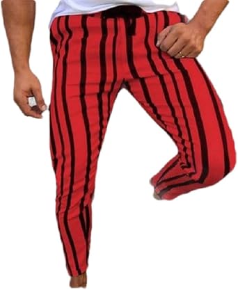 striped stretchy pants