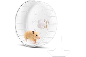6.7inch Hamster Exercise Wheel, FHDUSRYO Transparent Hamster Running Wheel with Metal Stand, Silent Spinner Hamster Wheel, Pet Running Toy Cage Accessory for Small Animals, Mice Rat, Hedgehog