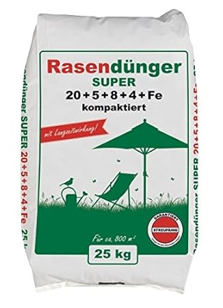 Premium Rasendünger Super Langzeitwirkung 25 kg für 800 m² kompaktiert