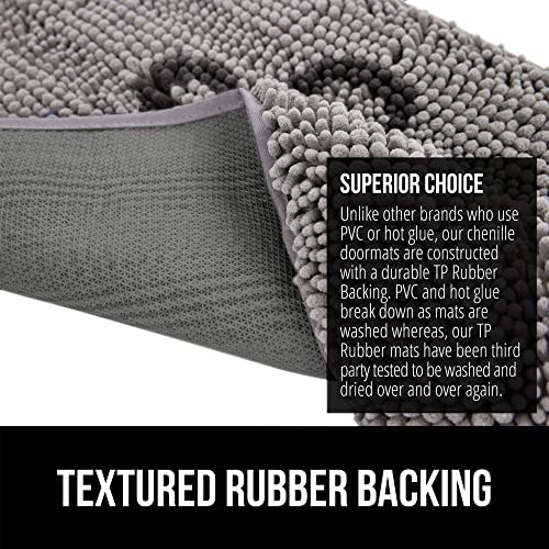 Gorilla Grip Soak Stopper Absorbent Indoor Chenille Doormat, 36x24
