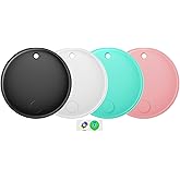 Eelexa Dual Platform (for iOS and Android) Smart Tag Tracker, 4 Pack Dual System Air Tracker Tag Compatible with Apple Find My or Google Find Hub APP, Keys Finder, Item Locator with Waterproof&Light