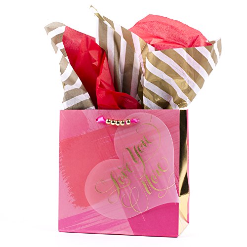 Hallmark Signature Medium Gift Bag with Tissue Paper (Love You Heart)