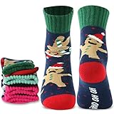 Christmas Thick Socks, Gmall Cartoon Cute Winter Cozy Warm Holiday Gift Dress Socks for Adult and Kids
