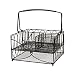 Gourmet Basics by Mikasa 5228875 Loop Picnic Plate Napkin and Flatware Storage Caddy, Large, Antique Black