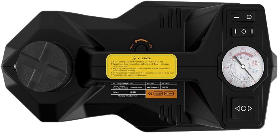 Hyperion Emergency Tire Changing Kit: 3 in 1 Car Jack Kit with 12V 3 Ton Electric Hydraulic Floor Jack Lift, Tire Inflator Pump and Electric Impact Wrench for Roadside Tire Change - 043-1002-HY-WH: Sports & Outdoors
