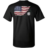 Smith & Wesson Officially Licensed Men's Crewneck T-Shirt, Americana Pride, Flag and Eagle Graphic Short Sleeve Tee