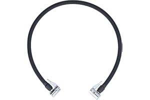 23.6in Rubber Air Pump Pipe 2 End Connector Air Pump Hose Quick Connection Auto Car Inflating Tool Universal Inflator Hose Co