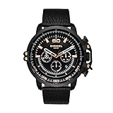 Diesel Men's DZ4409 Deadeye Black Ip  Black Leather Watch