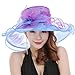 SAFERIN Women's Organza Church Kentucky Derby Fascinator Bridal Tea Party Wedding Hat