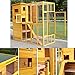 JAXPETY Cat Houses Cage for Outdoor Cats Enclosure Run Shelter Wooden Pet Housing