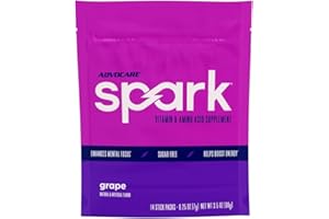 AdvoCare Spark - Energy Drink Mix - Vitamin & Amino Acid Supplement - Supports Energy & Focus - Portable Immune Support - Sugar-Free - Grape, 14 Stick Packs (3.5 oz)