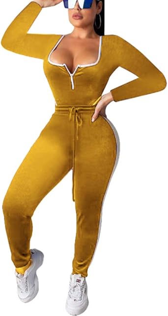 yellow velvet tracksuit