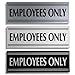 JP Signs - Employees Only Sign – 9 X 3 Inch Premium Business Signage on Durable Plates (Silver/Black) – Engraved – Ideal for Office, Restaurant, Store – Highly Visible Elegant Desig