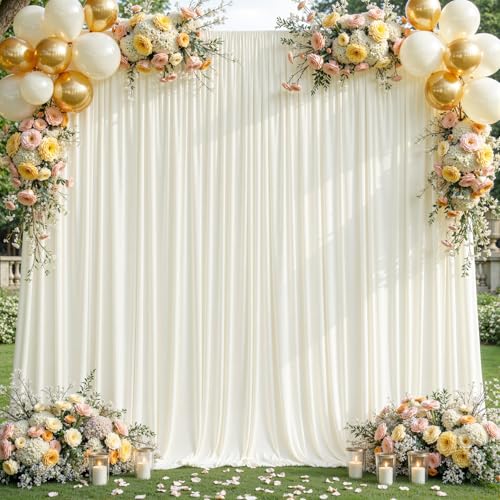 8x10ft Cream White Backdrop Curtains