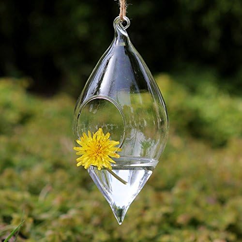 Pack of 2 Hanging Glass Flowers Plant Vase Terrarium Home wedding Christmas Decor 1002#