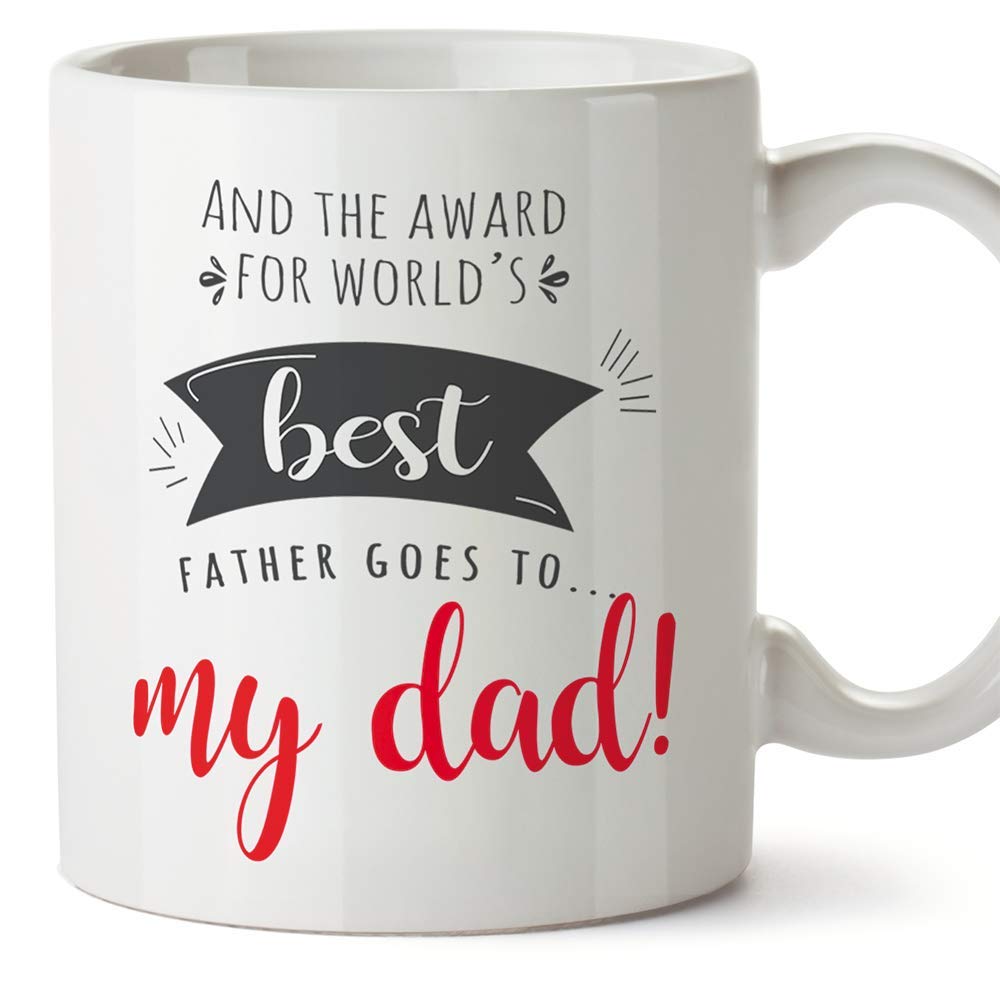 MUGFFINS Dad Mug -"Best dad Award" - Father's Day Gift/Present for Daddy - Tea/Coffee Ceramic Cup 11oz
