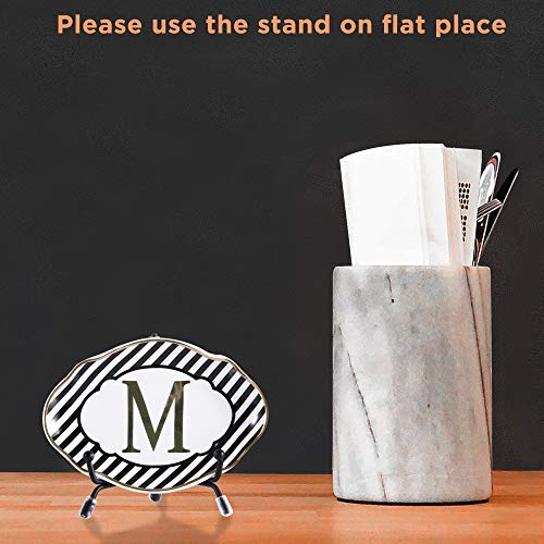 image for IPOW 4 Pack 4 Inch Upgraded Anti-Slip Iron Plate Display Stand, Black 