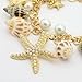 Pandahall Fashion Sea Shell Starfish Faux Pearl Collar Bib Statement Chunky Necklace